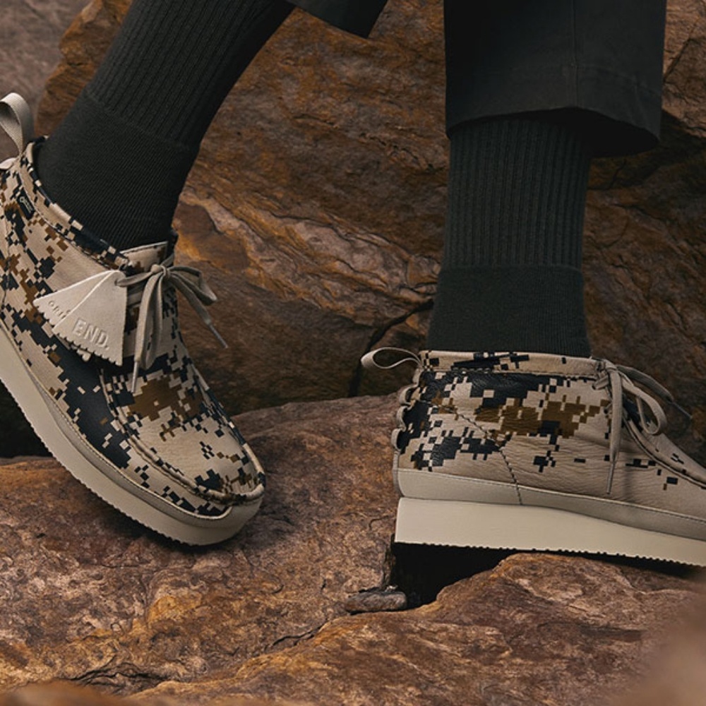 Clark's x end gtx wallabee digital camo UK 6 eu 39